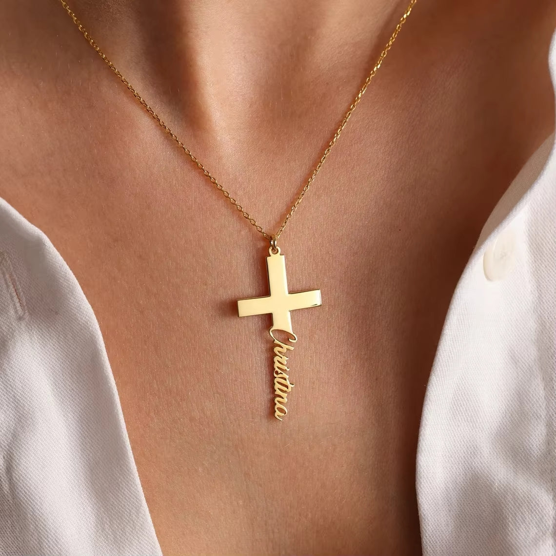 Personalisierte Kreuz-Halskette