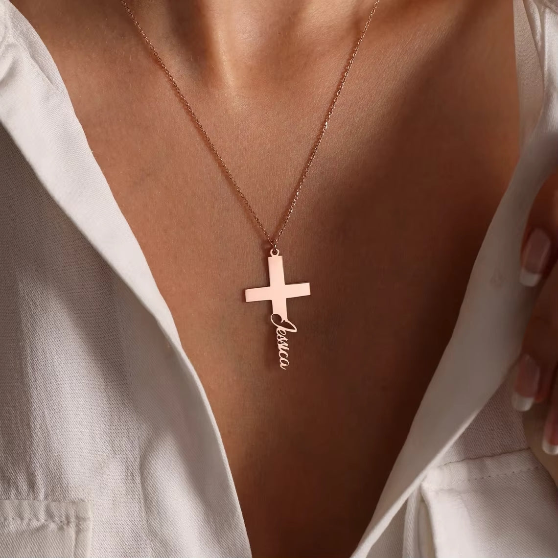 Personalisierte Kreuz-Halskette