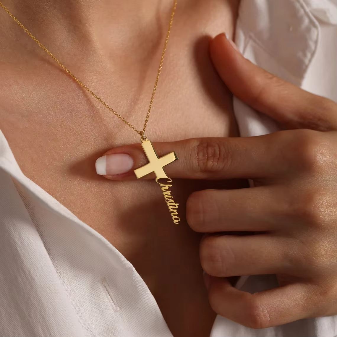 Personalisierte Kreuz-Halskette