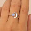 Mondstein Halbmond Ring