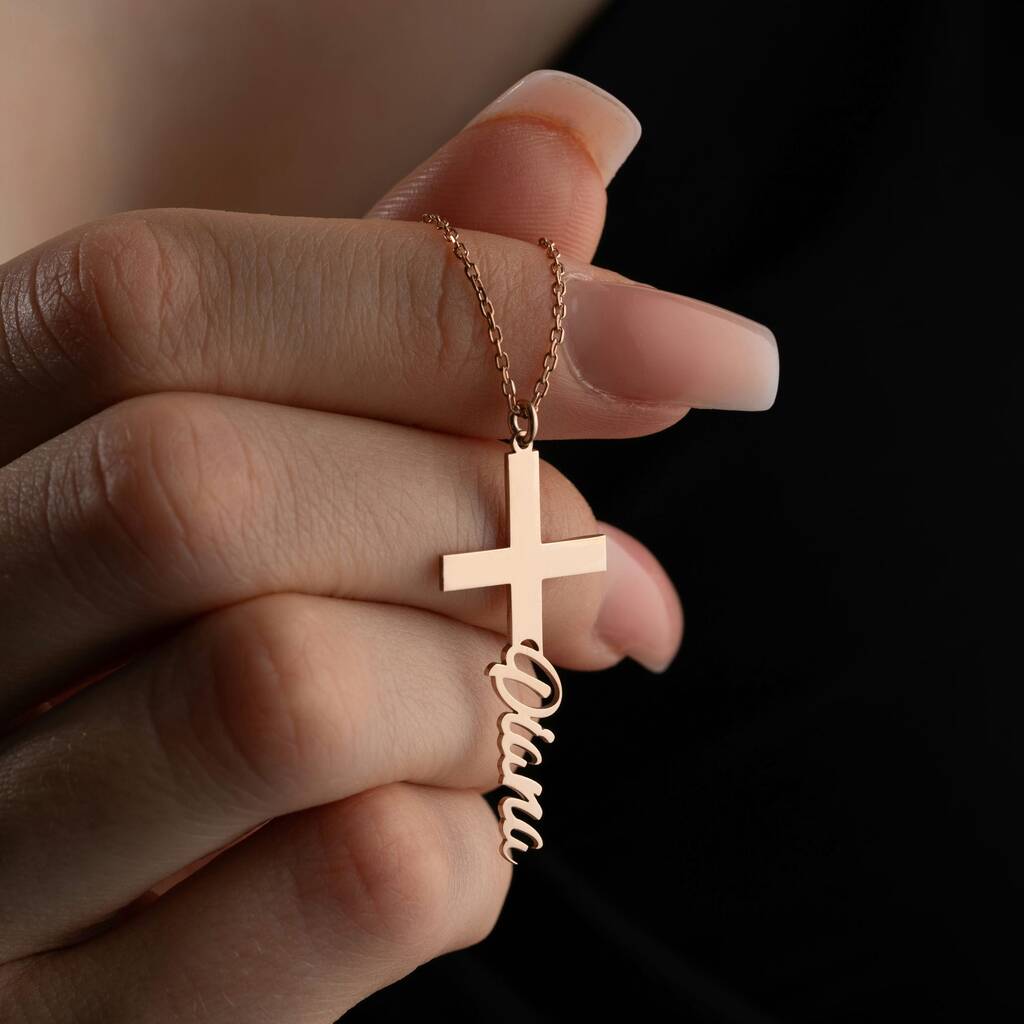 Personalisierte Kreuz-Halskette